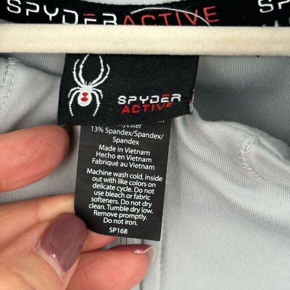 Spyder Ladies Freestyle Half-Zip Pullover Light Gray Size Medium - Picture 2 of 7